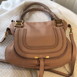 Chloe Marcie Medium Shoulder Bag - peach/nude